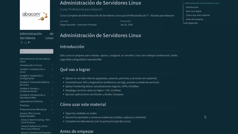 Curso de Administración de Servidores Linux (Abacom)
