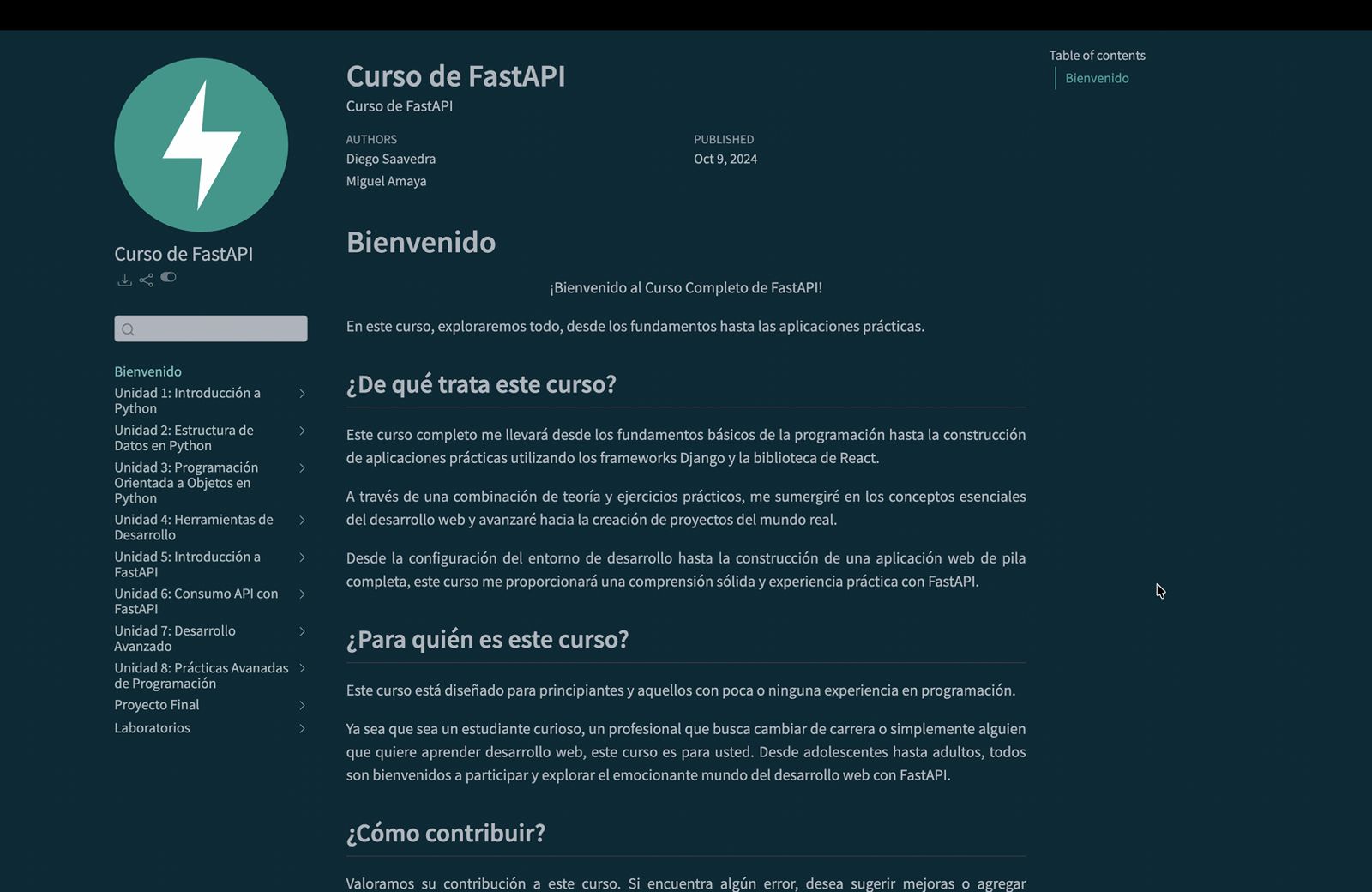 Creador del eBook de FastAPI